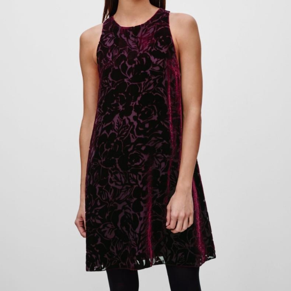 Wilfred Trumpette dress. Purple velvet. Medium